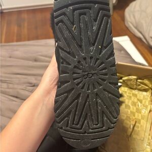 UGG Black Boots with Durable Rubber Sole